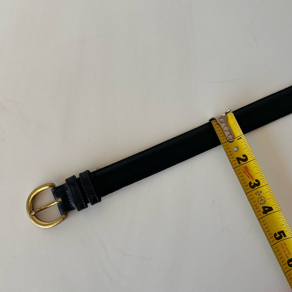 COACH Women’s Black Leather Belt Gold Brass Buckle 8400 Small Vintage Classic - Picture 9 of 11